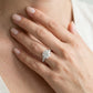 Multirow Pavé Cluster Side Engagement Ring - worn lifestyle photo