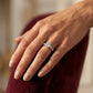 Single Row Channel Set Engagement Ring - worn lifestyle photo