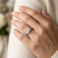 Bypass Channel Set Engagement Ring - worn lifestyle photo