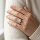 Single Row Love Knot Prong Set Engagement Rings - worn lifestyle photo