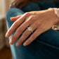 Nature Inspired Filigree Bezel Set Halo Engagement Rings - worn lifestyle photo