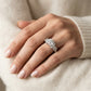 Double Row Fancy Shape Baguette Engagement Rings - worn lifestyle photo