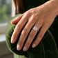 Bypass Halo Engagement Rings - worn lifestyle photo