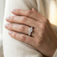 Single Row Fancy Shape Princess Cut Engagement Ring - worn lifestyle photo