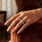 Multirow Pavé Engagement Ring - worn lifestyle photo