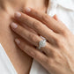 ENGAGEMENT RINGS HALO ROUND - worn lifestyle photo