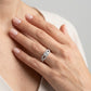 Multirow Split Shank Milgrain Engagement Ring - worn lifestyle photo