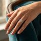 Bypass Twisted Shank Halo Engagement Ring - worn lifestyle photo