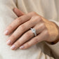 Single Row Channel Set Solitaire Engagement Ring - worn lifestyle photo