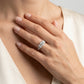 3-Stone Filigree Oval-Cut Engagement Ring - worn lifestyle photo