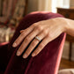 Single Row Channel Set Engagement Ring - worn lifestyle photo