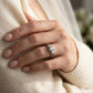 3-Stone Round Split Shank Engagement Ring - worn lifestyle photo
