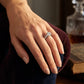 Single Row Prong in Channel Engagement Ring - worn lifestyle photo