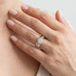 Single Row Channel Set Engagement Ring - worn lifestyle photo