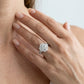 ENGAGEMENT RINGS HALO ROUND - worn lifestyle photo