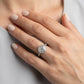 ENGAGEMENT RINGS HALO ROUND - worn lifestyle photo