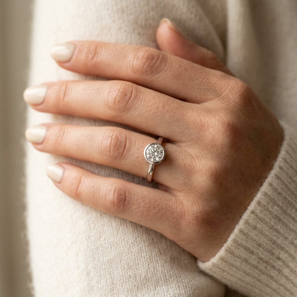 ENGAGEMENT RING - worn lifestyle photo
