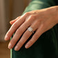 Round Lab Grown Diamond Engagement Ring - Style 84679 - worn lifestyle photo