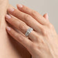Round Multi-Row Lab Grown Diamond Engagement Ring - Style 50832 - worn lifestyle photo