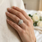 ENGAGEMENT RINGS HALO ROUND - worn lifestyle photo