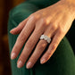 Round Multi-Row Lab Grown Diamond Engagement Ring - Style 81589 - worn lifestyle photo