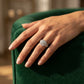ENGAGEMENT RINGS HALO ROUND - worn lifestyle photo