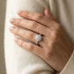 ENGAGEMENT RINGS HALO ROUND - worn lifestyle photo