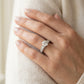 Round Vintage Lab Grown Diamond Engagement Ring - Style 82677 - worn lifestyle photo