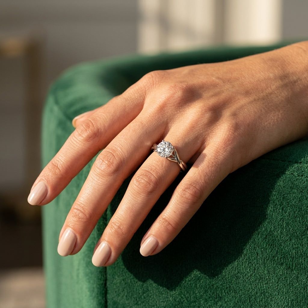 ROUND SOLITAIRE - worn lifestyle photo