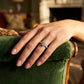 ENGAGEMENT RINGS HALO ROUND - worn lifestyle photo