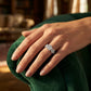 Round Multi-Row Lab Grown Diamond Engagement Ring - Style 50556 - worn lifestyle photo