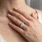 Round Lab Grown Diamond Engagement Ring - Style 50856 - worn lifestyle photo