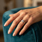 ENGAGEMENT RINGS 3 STONE - worn lifestyle photo