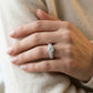 Round Pavé Lab Grown Diamond Engagement Ring - Style 50381 - worn lifestyle photo
