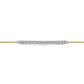 Gabriel & Co. 14K White and Yellow Gold White Sapphire Bar Bracelet .47CTW