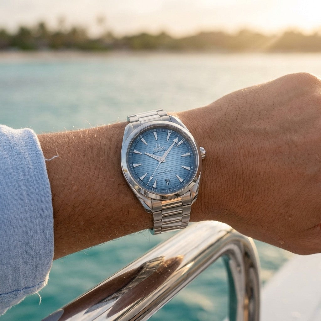 Omega Seamaster Aqua Terra 150M 41 mm — Steel on Steel (220.10.41.21.03.005) — lifestyle