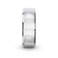 CASPER Silver Brushed Center Flat Style Wedding Band With Beveled Edges - 4mm & 8mm