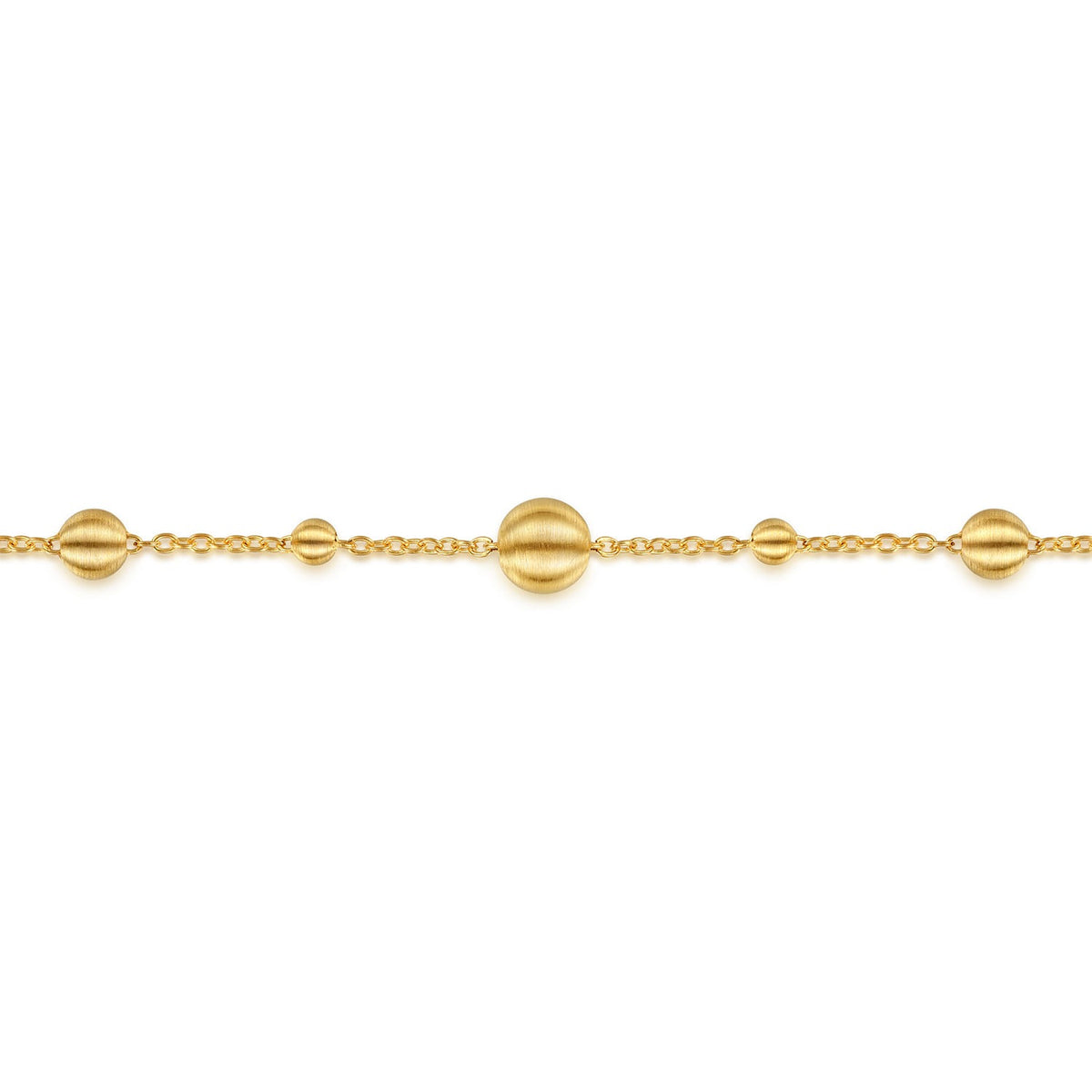 Gabriel & Co. 14K Yellow Plain Gold Bujukan Ball Station Bracelet