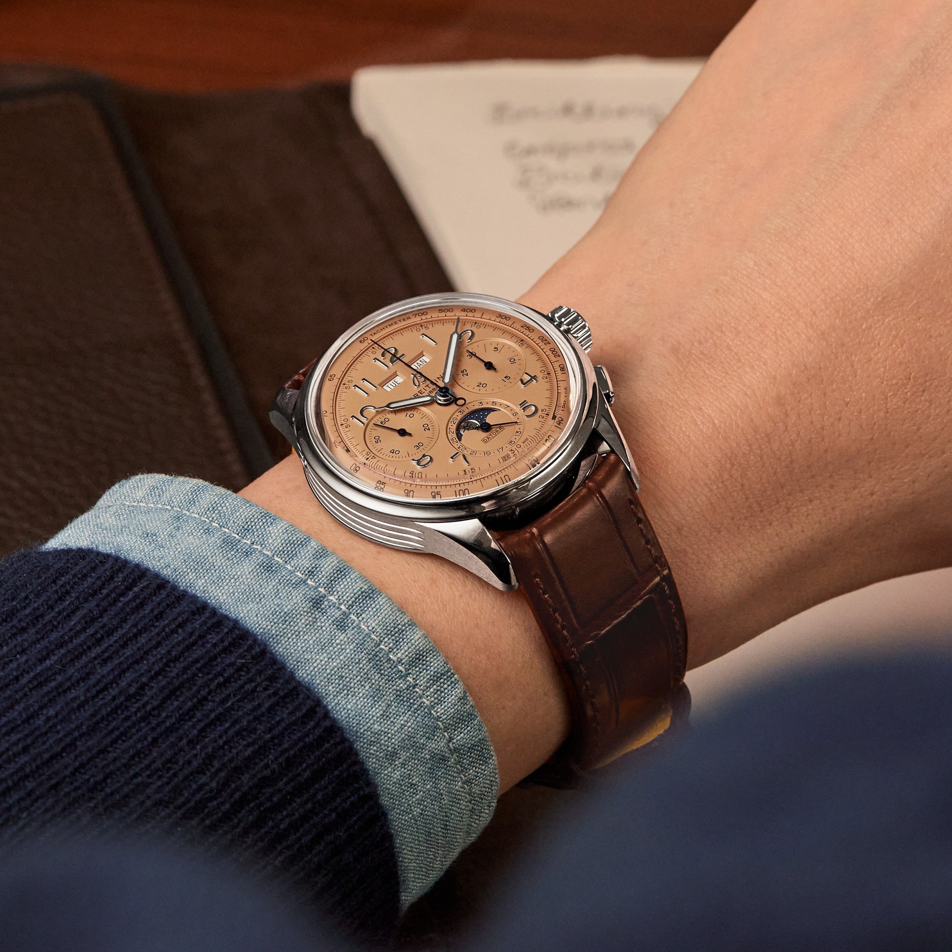 Breitling Premier B25 Datora 42 — Copper Dial