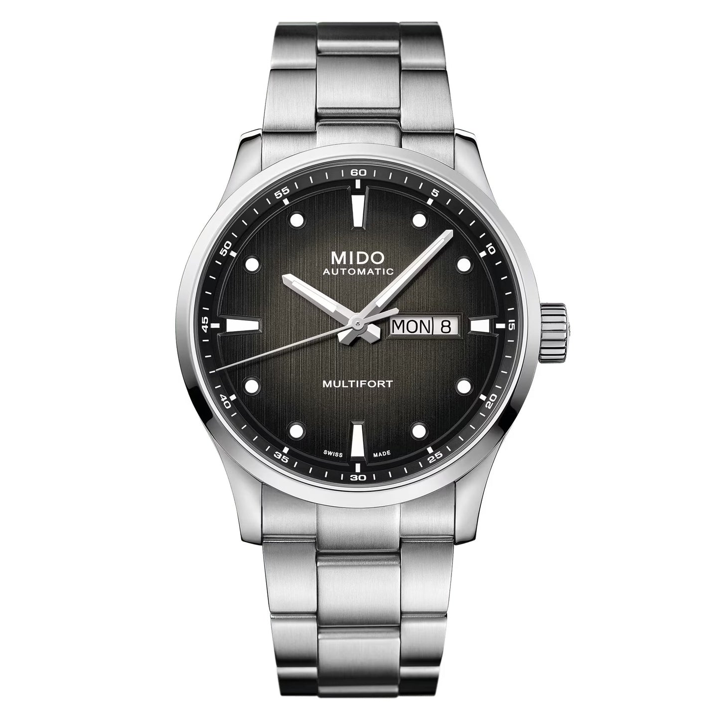 MIDO Multifort M Grey Gradient Dial, Stainless Steel Watch - 42mm