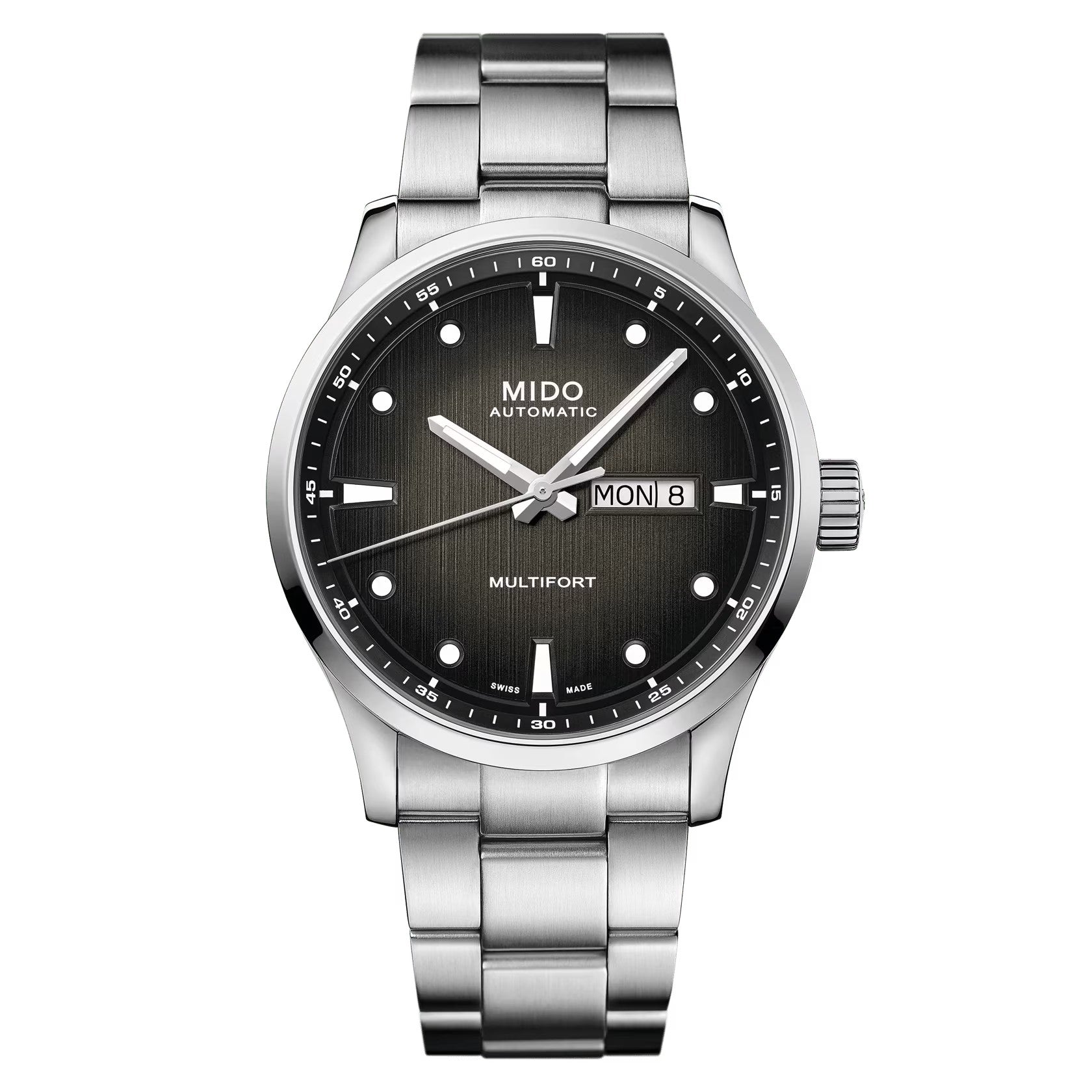 MIDO Multifort M Grey Gradient Dial, Stainless Steel Watch - 42mm