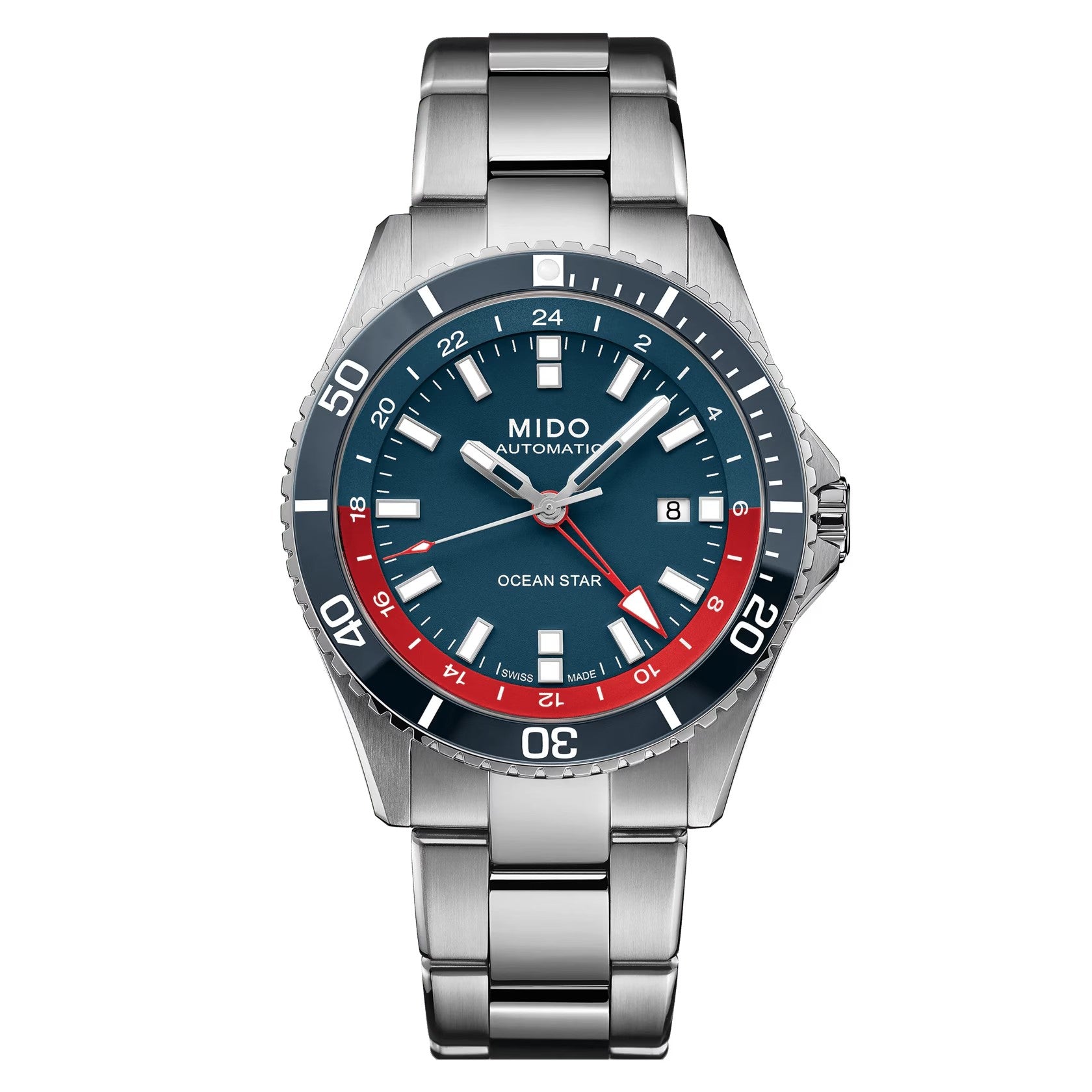 MIDO Ocean Star GMT Blue Dial Stainless Steel Special Edition - 44mm