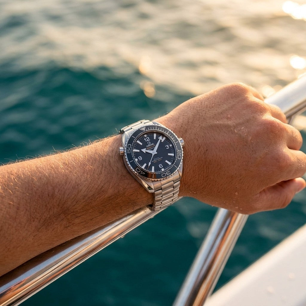 Omega Seamaster Planet Ocean 600M 42 mm — Steel on Steel (217.30.42.21.01.001) — lifestyle