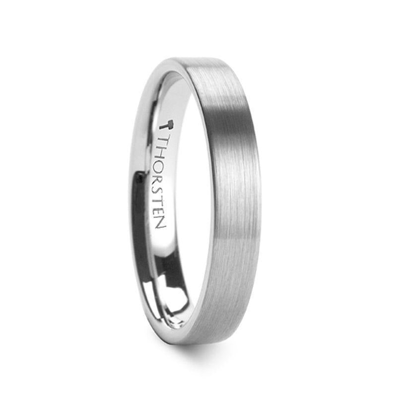 MERCURY Flat Brushed Finish Tungsten Wedding Ring - 2mm - 12mm - 6mm