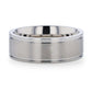 FAIRFIELD Flat Satin Finish Titanium Ring - 8mm