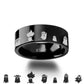 Minions Despicable Me Symbol Super Hero Black Tungsten Engraved Ring Jewelry - 2mm - 12mm - 8mm