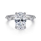 Gabriel & Co. Adeena - 14K White Gold Oval Hidden Halo Diamond Engagement Ring 10.5X7 SEMI .35CTW