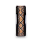 BASILISK Black Ceramic Wedding Ring with Boa Snake Skin Design Inlay - 8mm