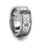 BOSTON Celtic Laser Engraved Tungsten Carbide Ring - 10mm
