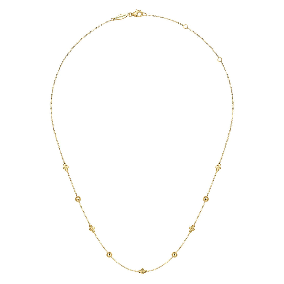 Gabriel & Co. 14K Yellow Gold Bujukan Bead Station Necklace
